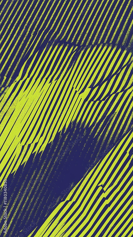 Poster a geometric background with diagonal purple and green patterns in modern style
