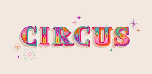 Colorful circus banner background