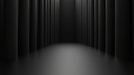 perspective floor backdrop black room studio with gray gradient spotlight backdrop background for display your product or artwork