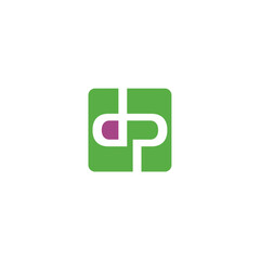  Letters DP logo design showcases bold and creative typography innovation, as an editable vector brand identity.