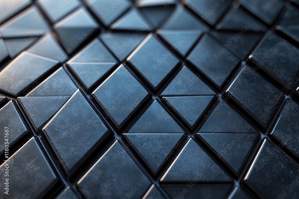 Poster close-up shot of a black tiled surface with no visible distractions