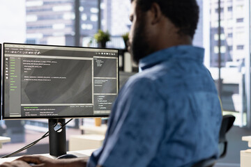 System administrator debugging company software to minimize occurrence of bugs, identifying...