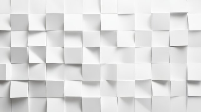 Modern white and light grey square overlapped pattern on background with shadow. white background. Minimal geometric white light background abstract design. Elegant white and grey Background.