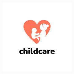 Mom Care Logo Abstract Design Symbol for Family, Motherhood, Pregnancy, Childbirth, Parenting, Health, Happiness, Female Empowerment, Child, Infant, Love, and Identity in Vector Illustration