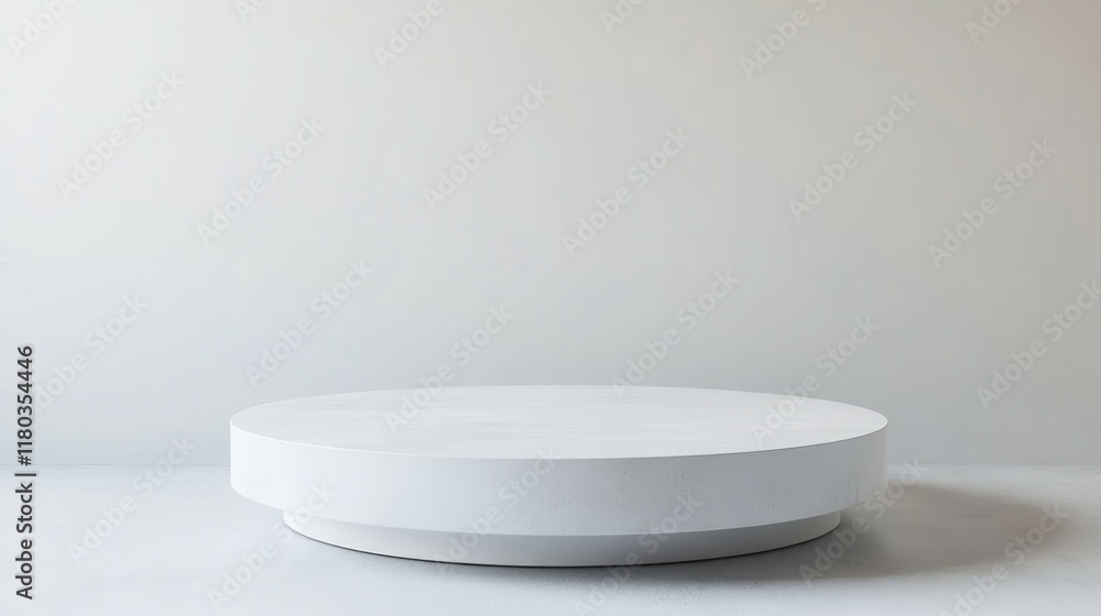 Wall mural white room background. abstract empty studio. horizontal bg. light scene for product. simple grey ne