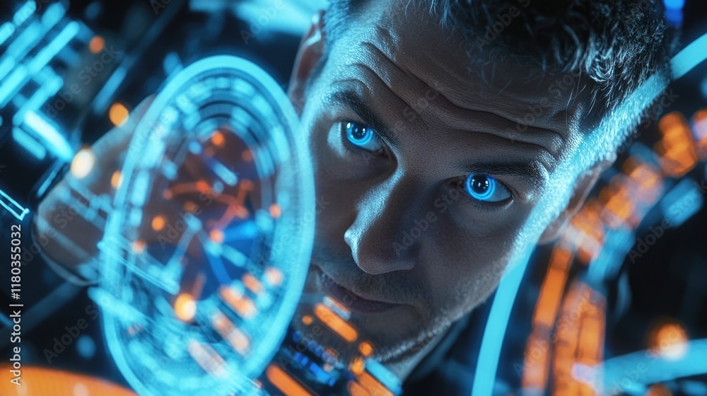 Poster a person examines a clock, likely checking the time