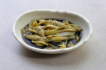 Bamboo shoot in tiliacora triandra juice