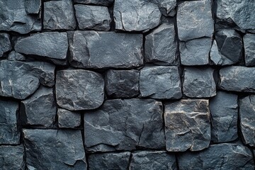 Fototapeta premium A close-up view of a rocky wall with textured stones