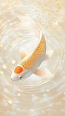 Illustration of Chinese style Koi Fish