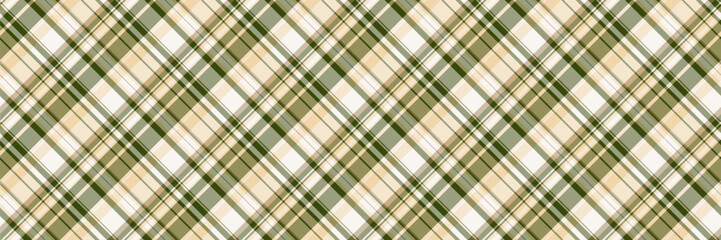 National fabric plaid textile, show texture background seamless. Romance check tartan pattern vector in light and yellow colors.