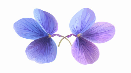 Fototapeta premium Wild Blue Violet Flower Vector Illustration with Transparent Background