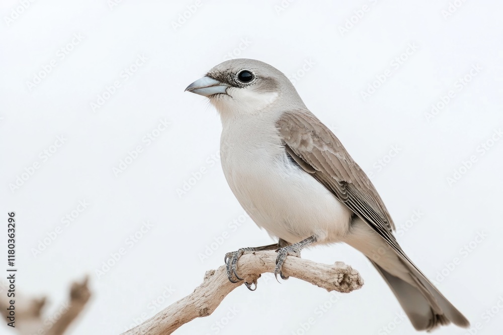 Poster a small bird sitting on a tree branch