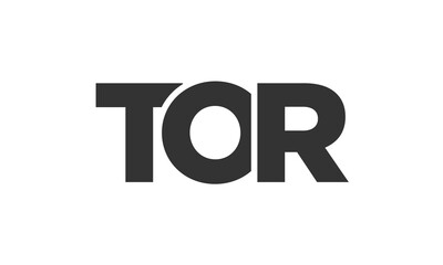 TOR logo design template with strong and modern bold text. Initial based vector logotype featuring simple and minimal typography. Trendy company identity.
