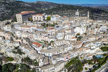 Fototapeta premium Ragusa Ibla - Veduta aerea
