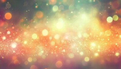Obraz premium Bright abstract background of glitter vintage lights. Sparkling colorful glowing bokeh confetti