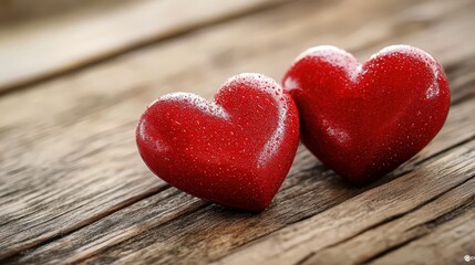 Obraz premium Romantic Red Hearts Background For Valentines Day