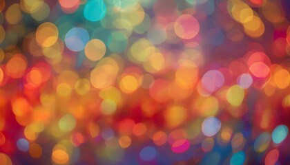 Fototapeta premium Bright abstract background of glitter vintage lights. Sparkling colorful glowing bokeh confetti