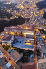 Ragusa Ibla - Veduta aerea notturna