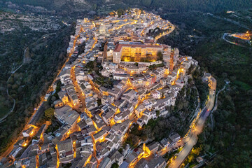 Ragusa Ibla - Veduta aerea notturna
