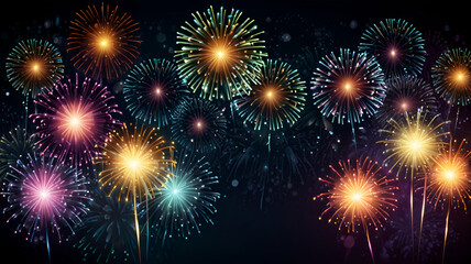 Fototapeta premium fireworks in the night sky