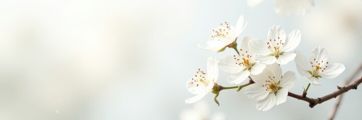 Fototapeta premium White blossoms and butterflies in gentle repose against a pure white backdrop , elegance, wildlife, design
