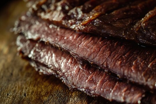Freshly cut steak on a clean cutting board, ready for cooking