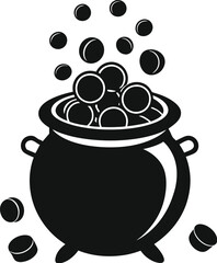 solid-black-and-white-pot-of-gold-icon-with-rounde (2).eps
Pot of Gold Icon, Golden Coins Clipart, Treasure Illustration, St. Patrick’s Day Symbol, 
Wealth Concept, Money Pot Vector, Gold Container Gr