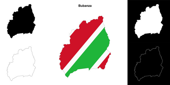 Bubanza province outline map set