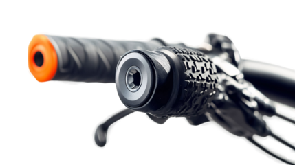 Mountain Bike Handlebar End Caps for Safety - Isolated on White Background