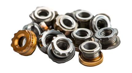 Obraz premium Mountain Bike Hub Bearings for Smooth Performance - Isolated on White Background