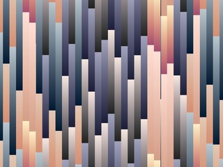 Obraz premium Abstract geometric background with vertical stripes in muted earth tones and blues.