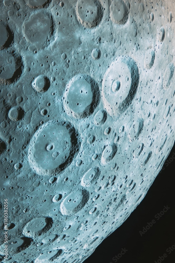 Poster a close-up view of the moon against a black background