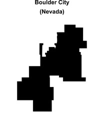 Boulder City (Nevada) blank outline map