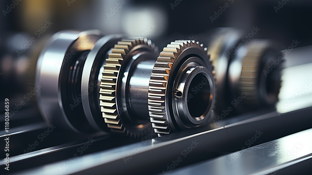 Poster precision engineering components showcase fine craftsmanship and detail. generative ai