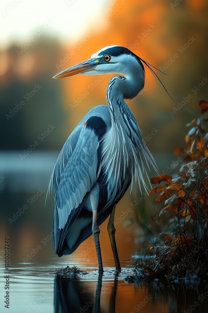 Poster a bird standing in the water with its beak open, a moment of refreshment and hydration