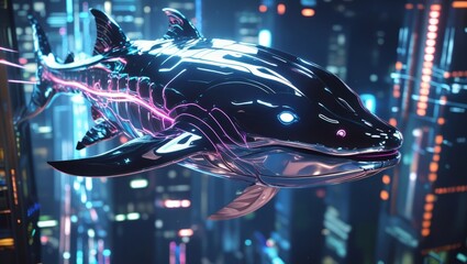 blue dragon whale flying 