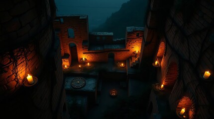candle fire in the city