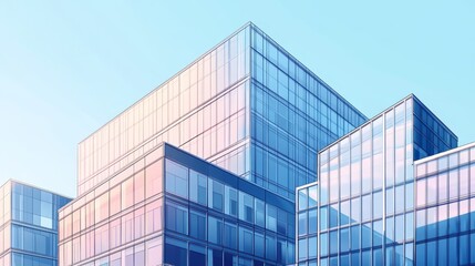 modern office building illustration EPS