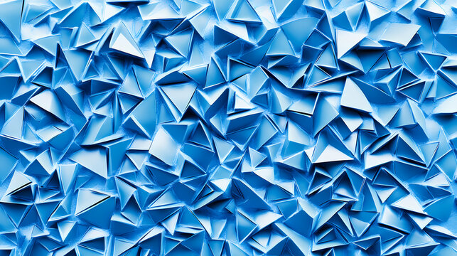 Blue thin barely noticeable triangle background pattern isolated on white background with copy space texture for display products blank copyspace. Crystalpath. Illustration