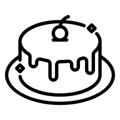 Obraz premium cake icon, line icon style