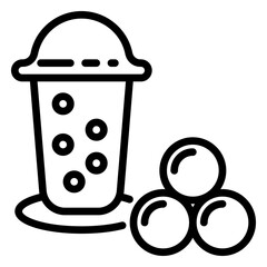 boba icon, line icon style
