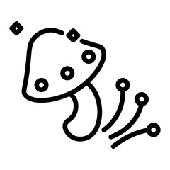 mushroom icon, line icon style