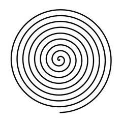 Fototapeta premium Thin black spiral symbol. Simple flat vector design element.