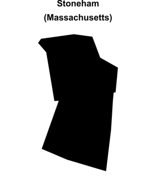 Stoneham (Massachusetts) blank outline map