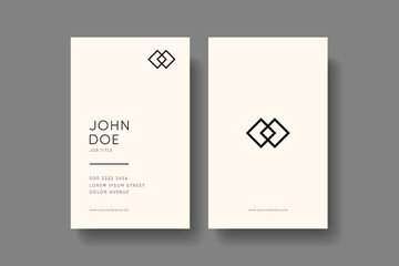 Modern business card template design. Creative clean double side corporate business card mockup. Vector illustration eps10.