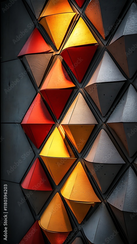 Aufkleber black and red triangular shapes form an abstract background with bold geometric elements and modern 