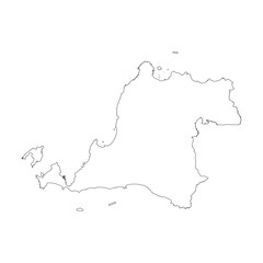Fototapeta premium Banten province blank outline map