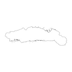 Gorontalo province blank outline map