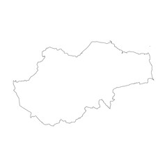 Jambi province blank outline map