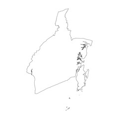 Kalimantan Selatan province blank outline map
